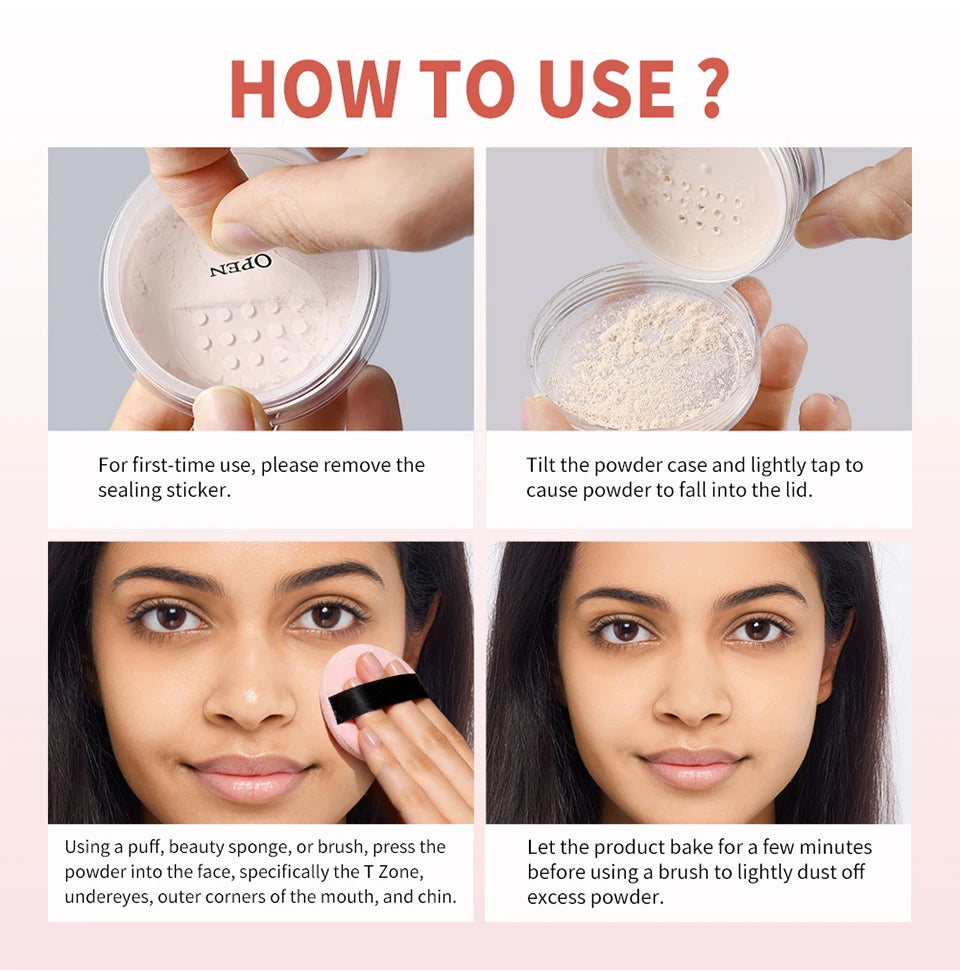 Baked Setting Loose Powder Oil Control Matte Face Powder - 16