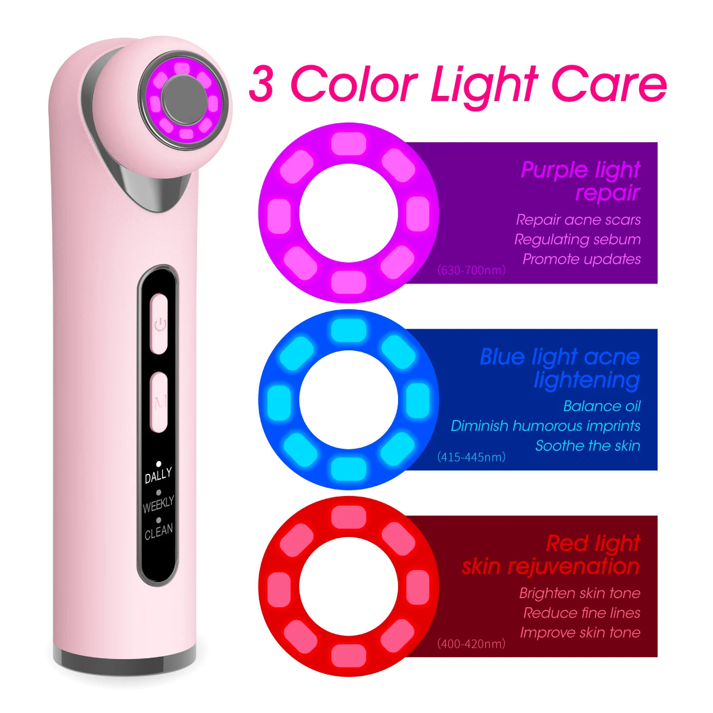 LED Photon Eye Facial Massager Eye Beauty Wand - 3