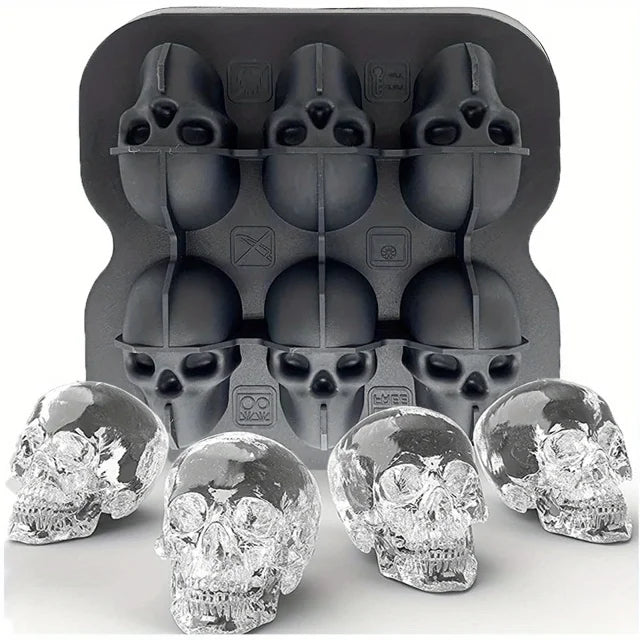 4 Cup Silicone Ice Shot Glass Mold Tray for Whiskey and Cocktails