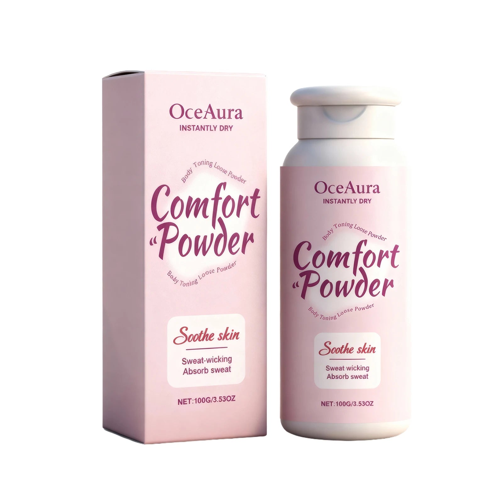 OceAura Comfort Body Powder Sweat Wicking Skin Soothing Refreshing Care - 7