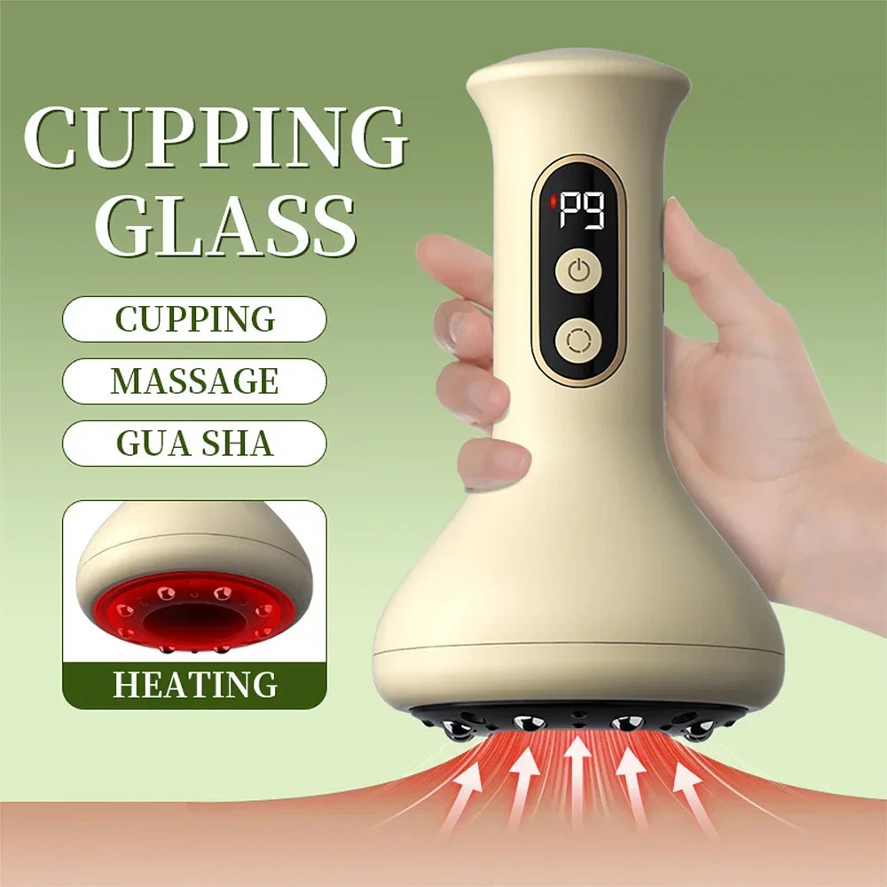 Electric Cupping & Scraping Massager Hot Compress Body Slimming Tool - 5