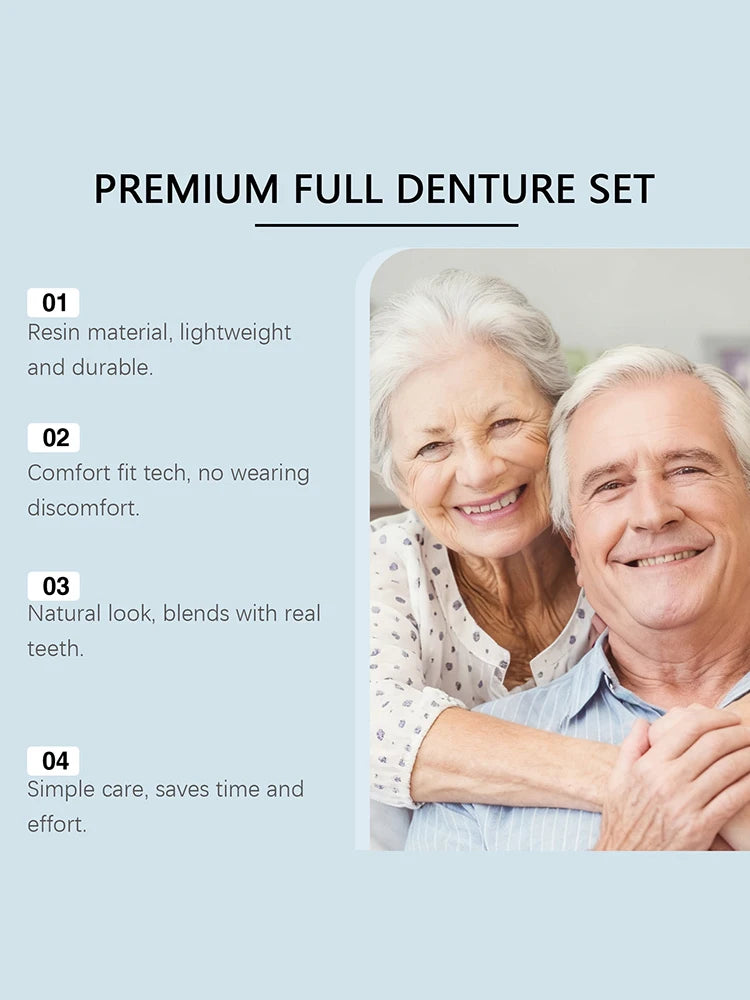 Instant Fake Teeth Denture Set Natural Smile Braces