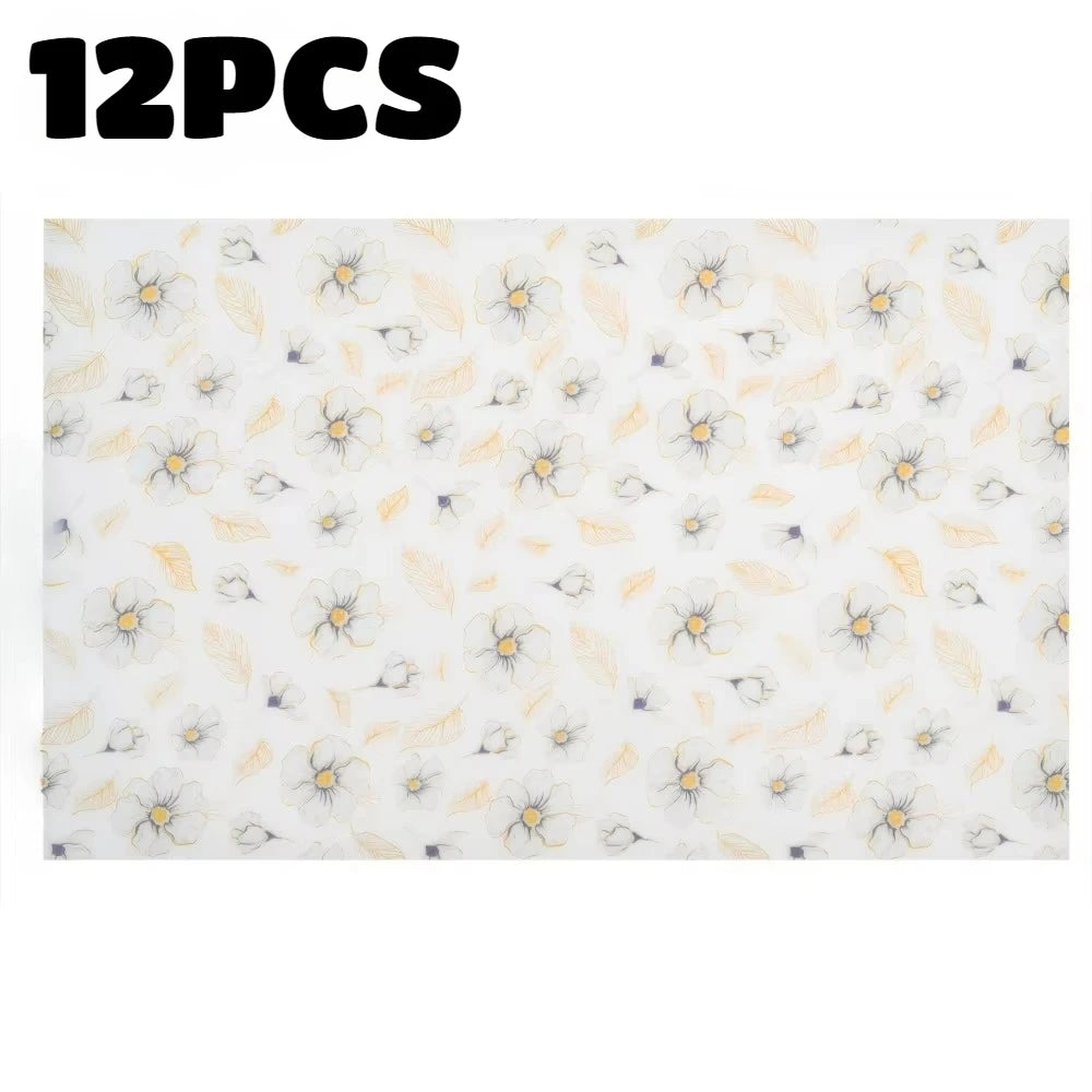 12PCS Refrigerator Mats Waterproof Fridge Liners Non-Slip Shelf Pads - 12