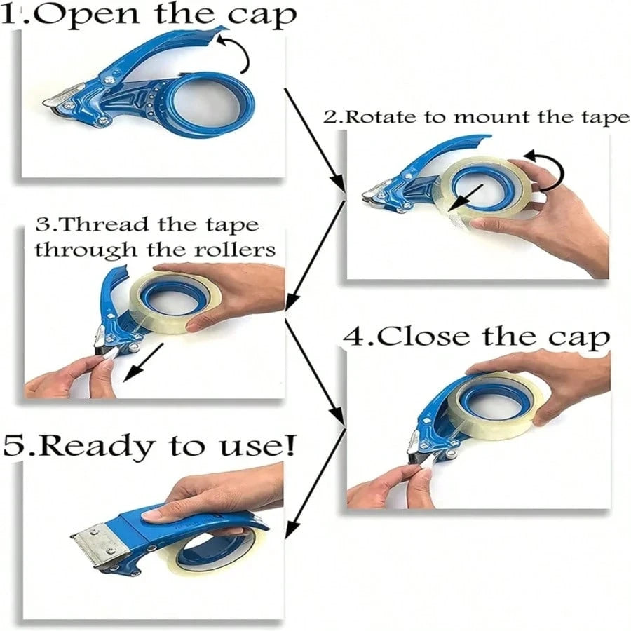 Heavy Duty Packing Tape Dispenser Handheld Parcel Sealing Cutter Tool - 5