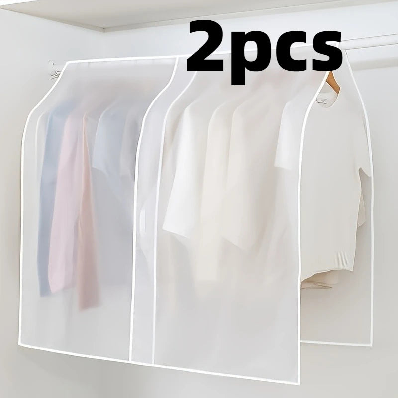 4pcs Garment Bag Set Translucent Clothes Dust Cover Hanging Organizer