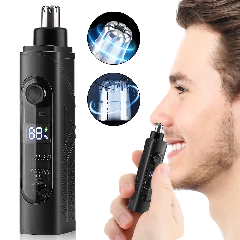 Electric Nose Hair Trimmer Rechargeable Facial Hair Groomer