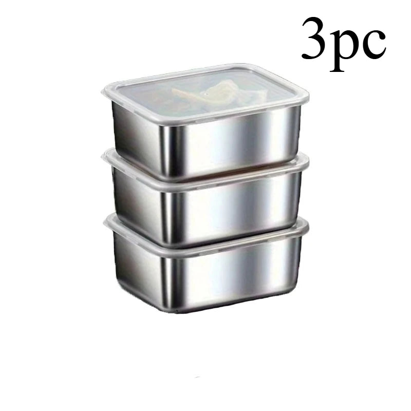 Stainless Steel Food Storage Containers Leakproof Stackable Set - 16