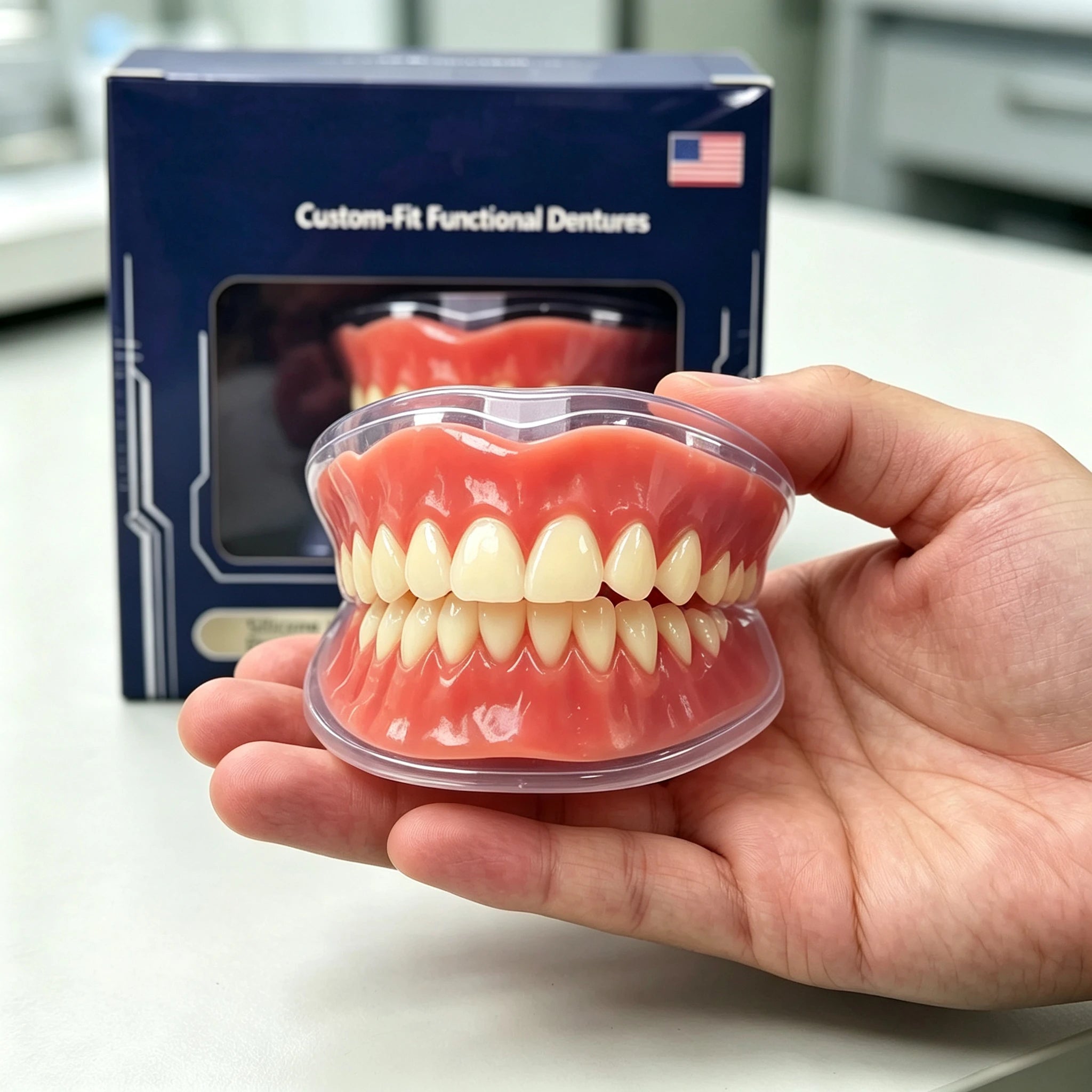 Silicone Denture Set Adjustable Custom Fit Oral Care - 3