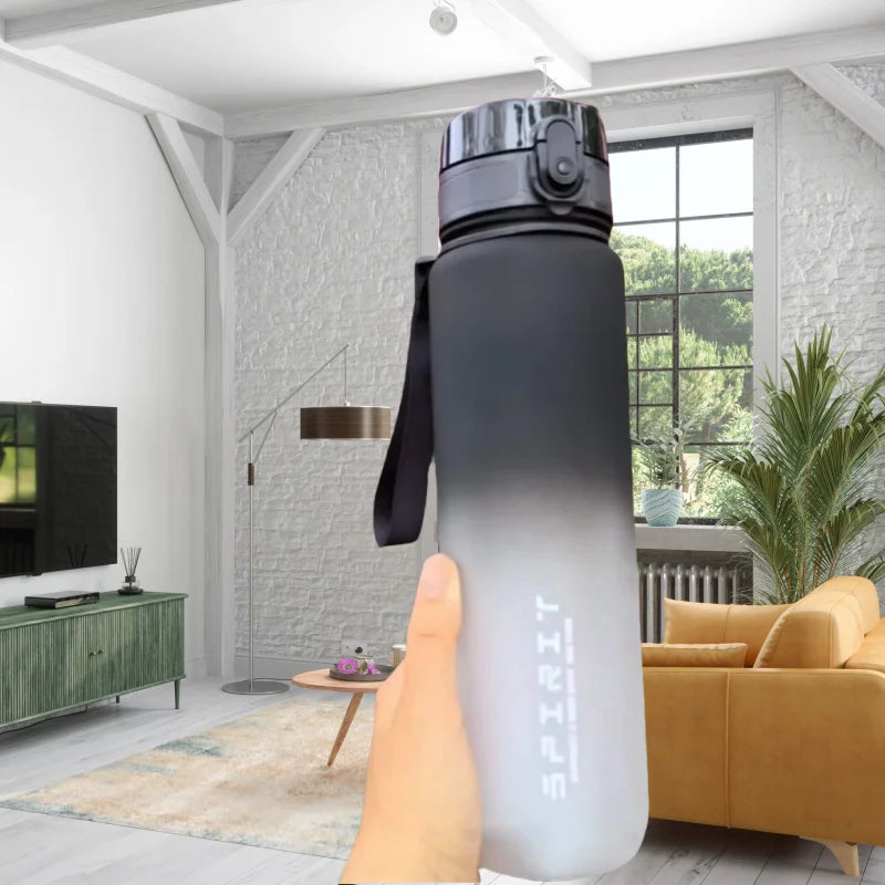 Fantia Motivational Sports Water Bottle Leak Proof Gym Jug 500ml 1000ml - 8