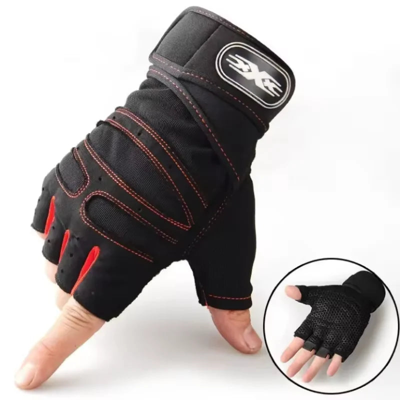 Unisex Half Finger Sports Gloves Fitness Gym Cycling Wrist Support - 7