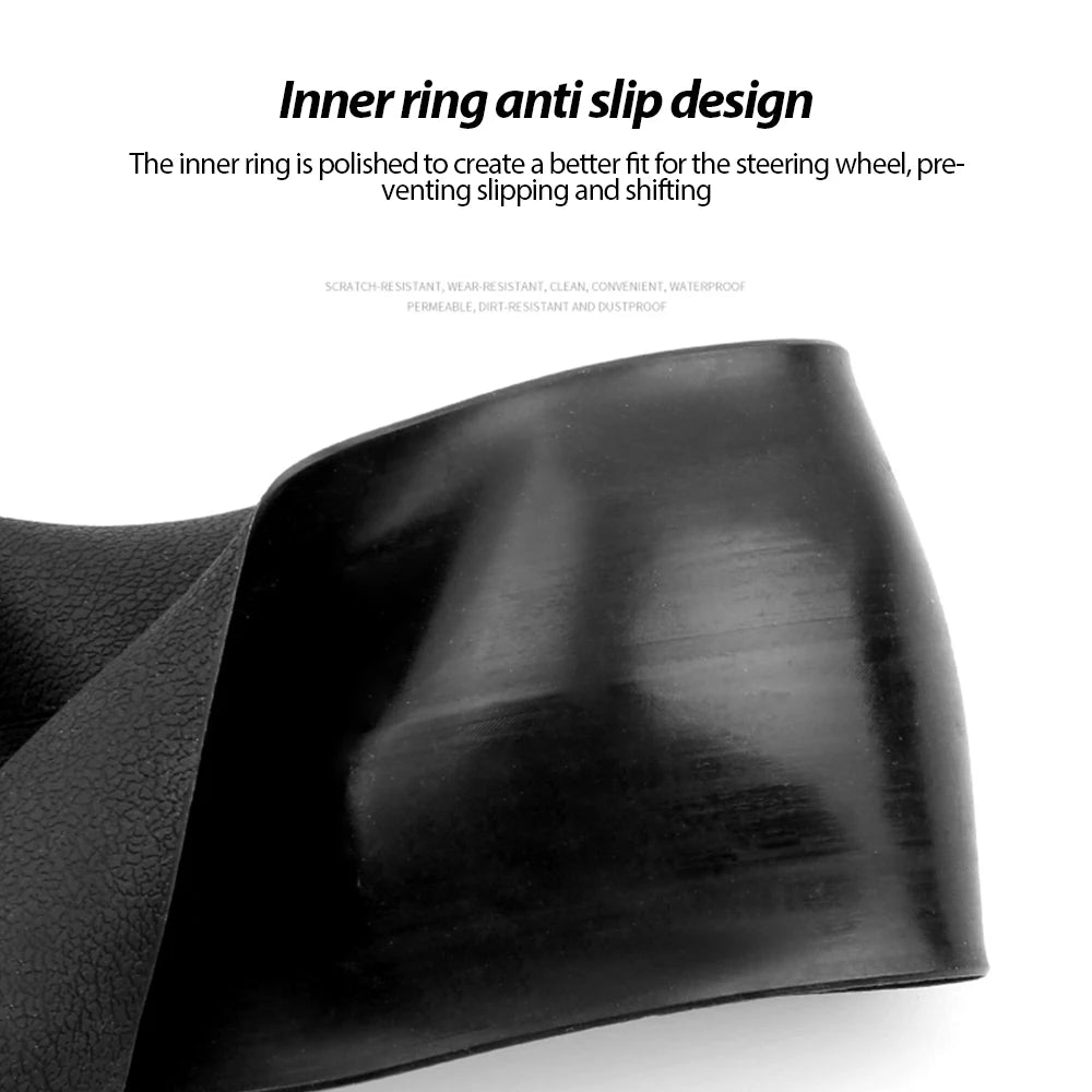 Universal Silicone Steering Wheel Cover Non Slip Sweat Absorbent Grip