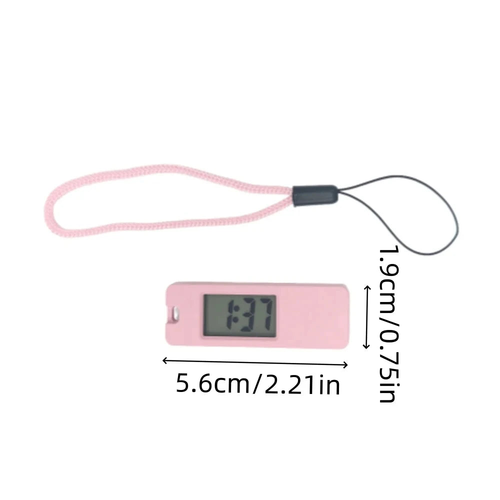 Portable LED Digital Keychain Clock Mini Silent Exam Study Timer - 6