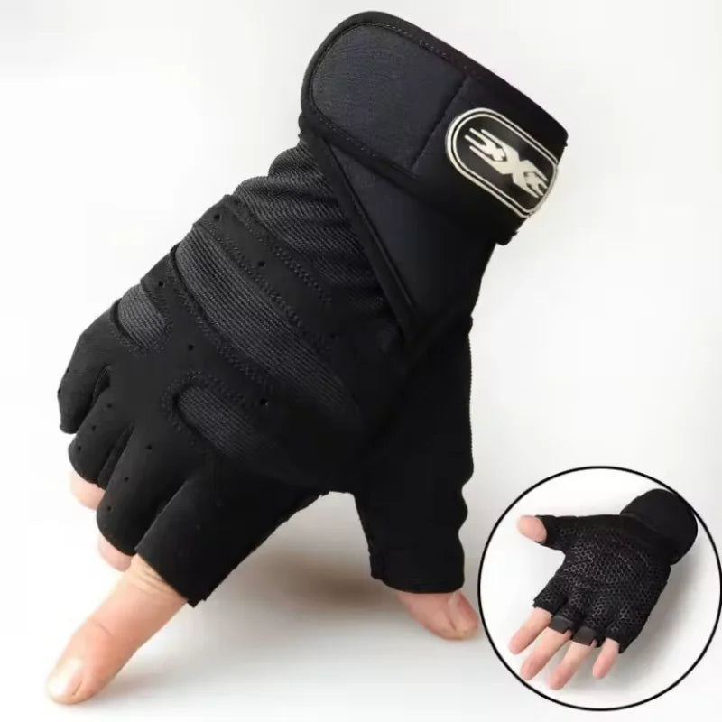 Unisex Half Finger Sports Gloves Fitness Gym Cycling Wrist Support - 13