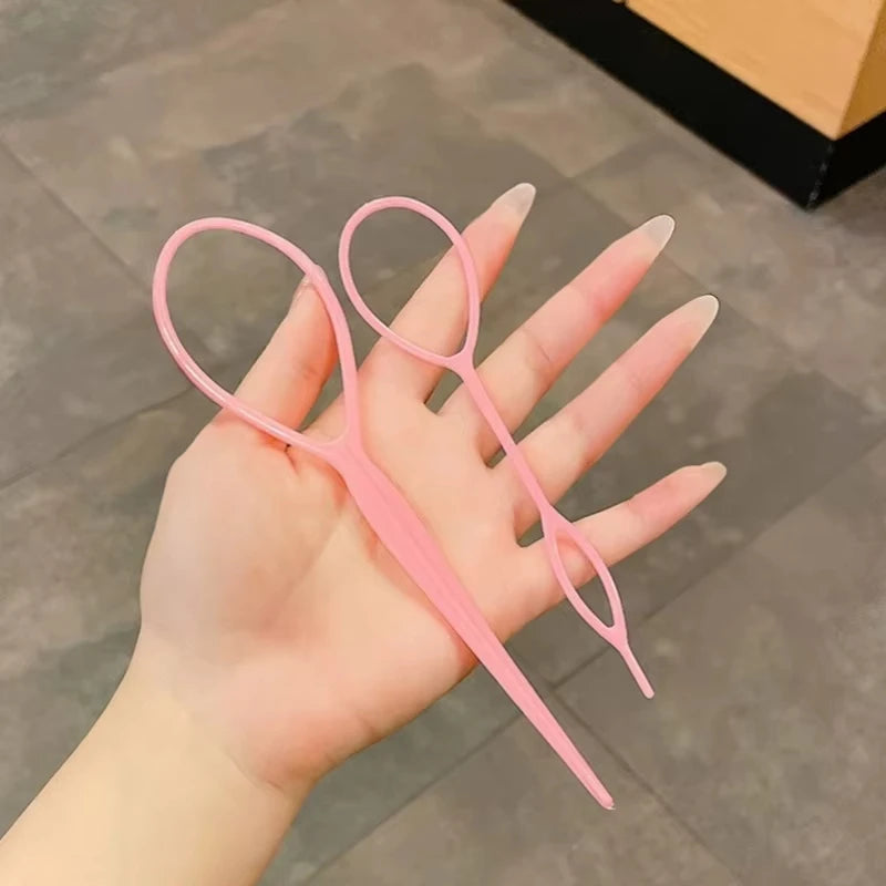 Topsy Tail Hair Braiding Tool Ponytail Maker Styling Accessory Set - 3
