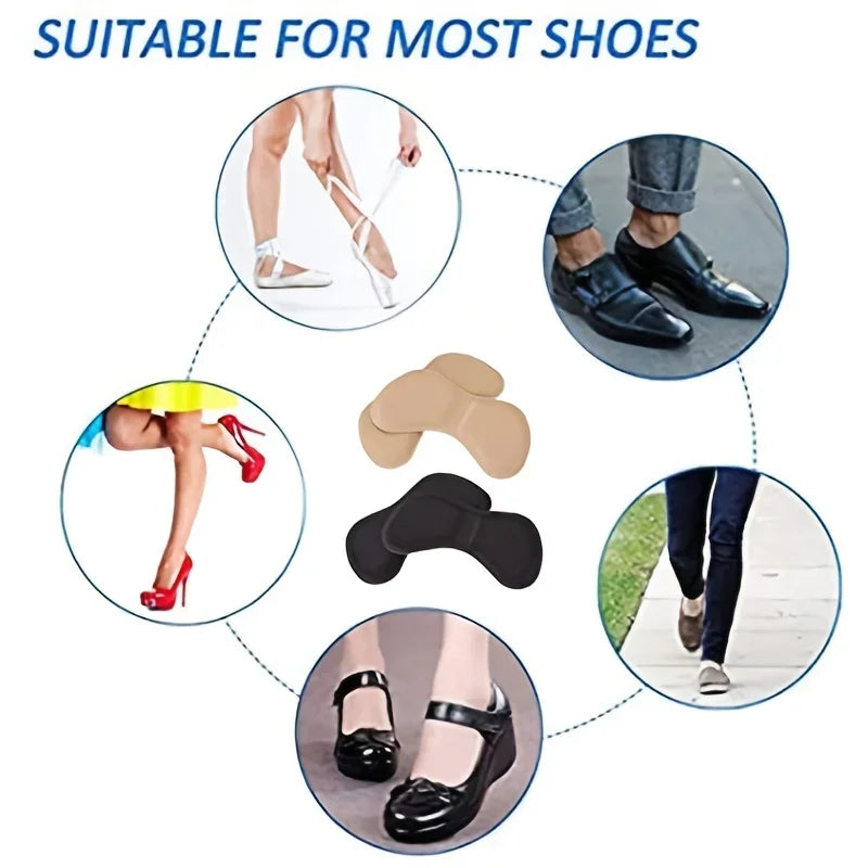 Soft Foam Heel Cushions Anti-Slip Shoe Grips and Foot Pads