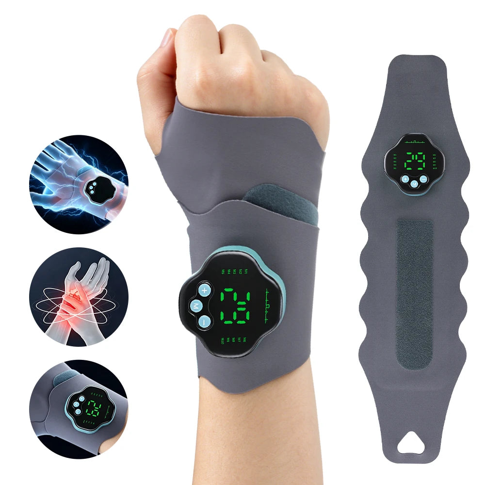 EMS Wrist Massager & Cordless Carpal Tunnel Relief Guard