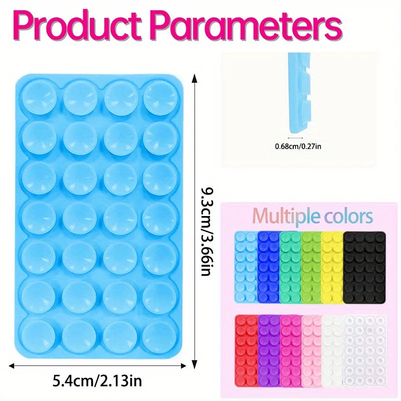 Double Sided Silicone Suction Cup Phone Holder Anti-Slip Stand Mount - 4