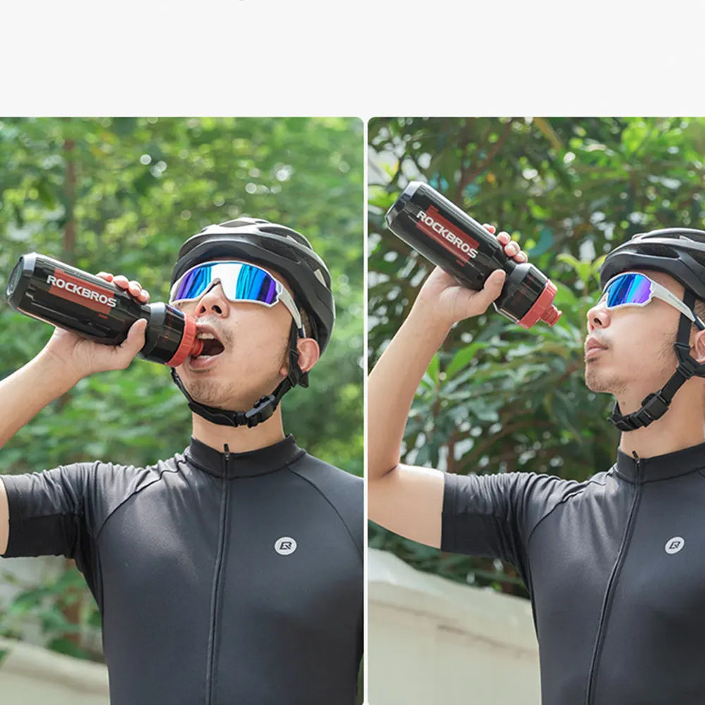 ROCKBROS Cycling Water Bottle and Bike Cage Set 750ml Sports Kettle