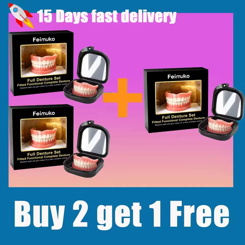 Silicone Dentures Full Mouth Natural Teeth Fake Teeth