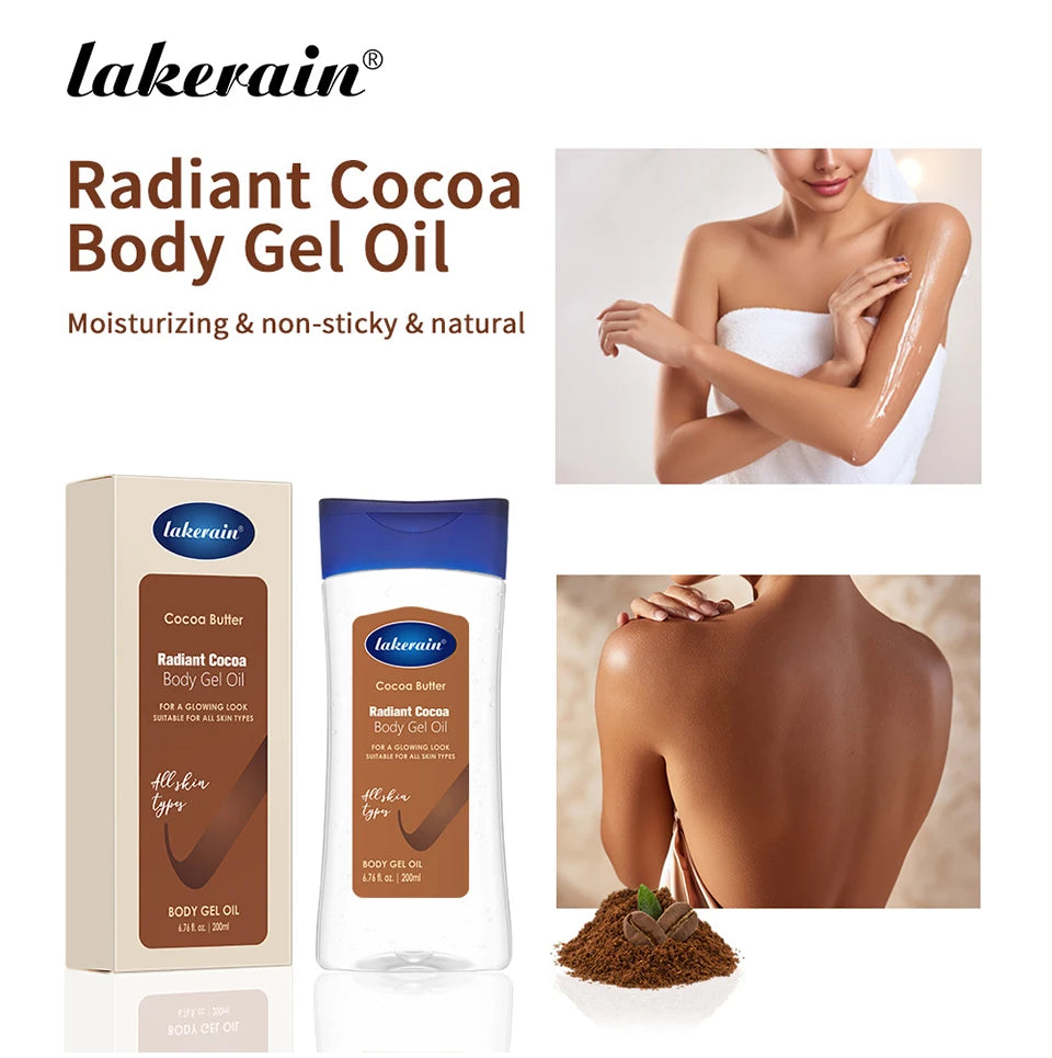 Cocoa Body Oil Gel Moisturizing Hydration for Dry Skin Care