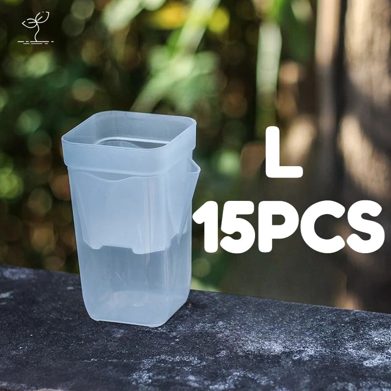 15pcs Self Watering Plant Pots Translucent Seedling Planters for Cuttings - 16