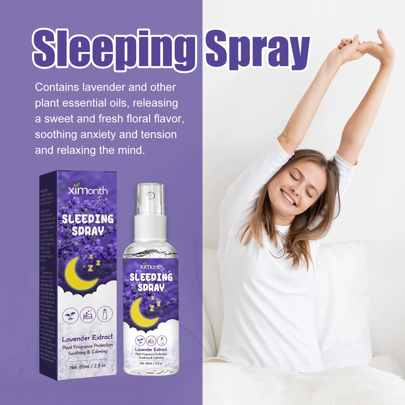 Lavender Sleeping Spray Calming Sleep Aid & Anxiety Relief Mist - 10