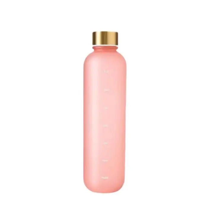 1000ml Motivational Water Bottle with Time Marker Leakproof Sport Jug - 12
