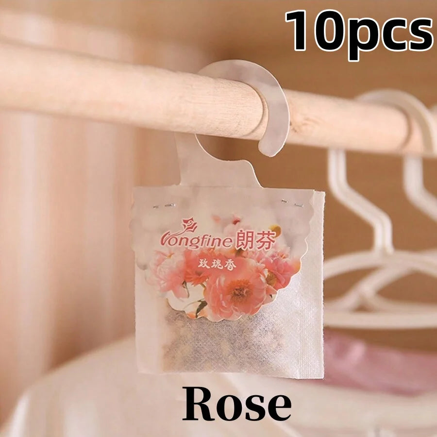 5 10 Pack Wardrobe Hanging Sachets Air Freshener Closet Odor Eliminator - 24