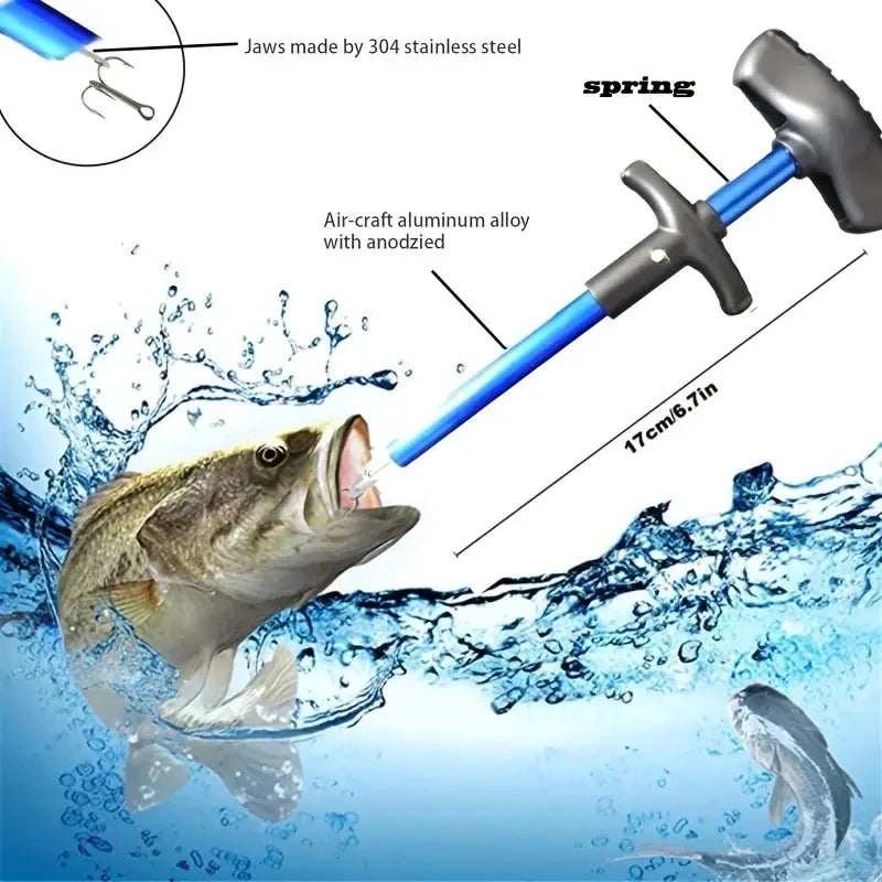 Aluminum Fish Hook Extractor T-Handle Dehooker Fishing Tool - 3