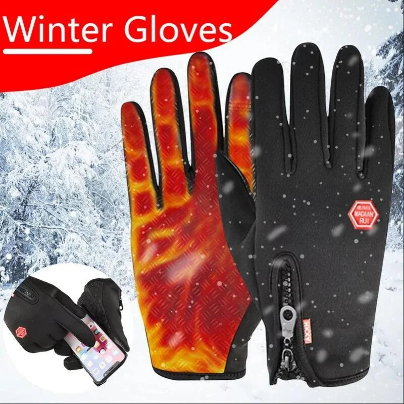 Thermal Winter Ski Gloves Touchscreen Waterproof Cold Proof Riding Mitts - 1