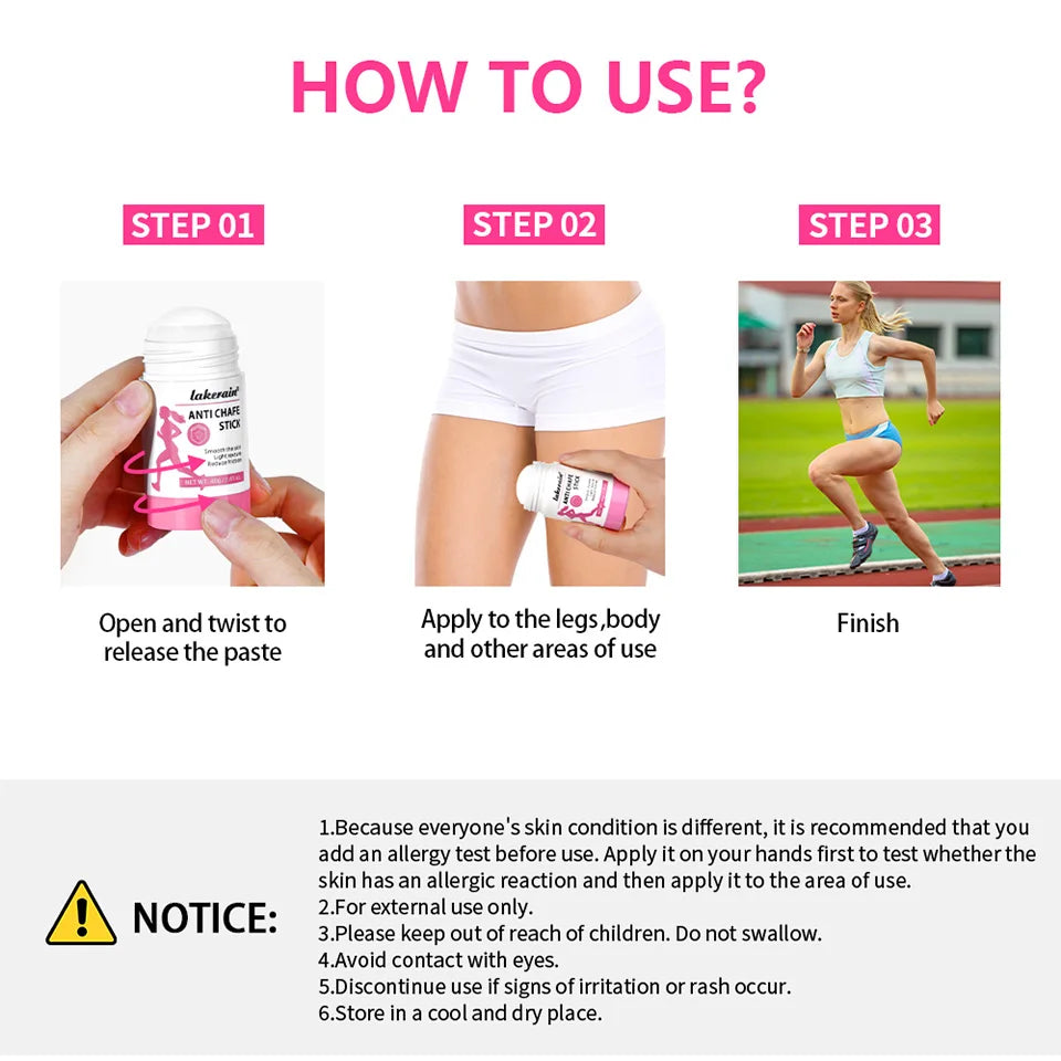Anti-Chafing Friction Reducing Skin Protection Balm Stick