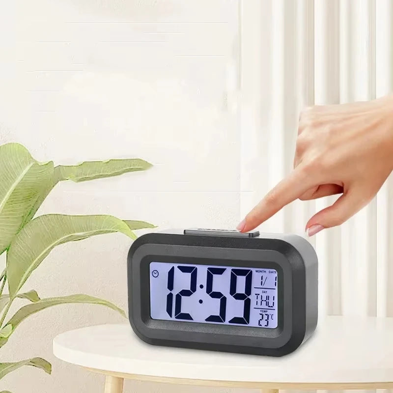 Digital Alarm Clock with Temperature Calendar and LED Display - 10
