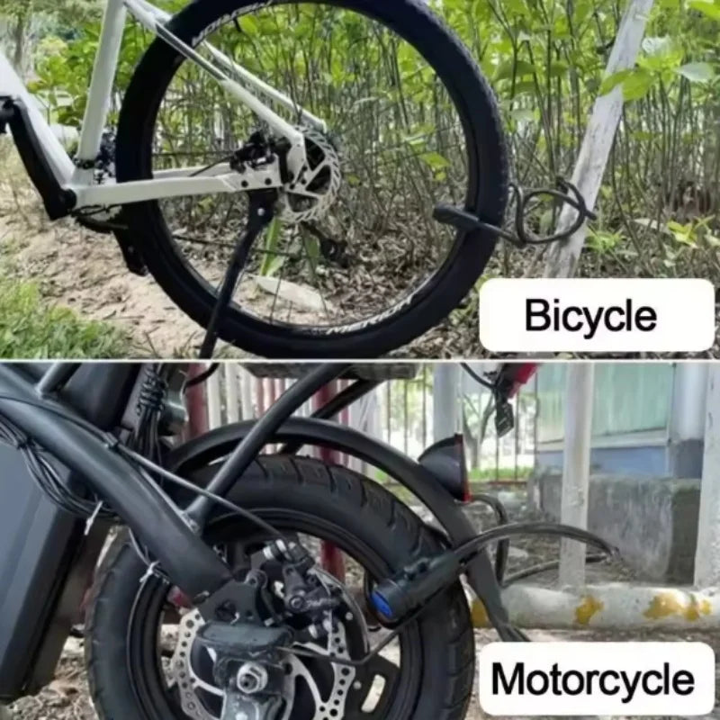 Heavy Duty Bike Steel Cable Lock with Mounting Bracket Anti Theft Security - 6