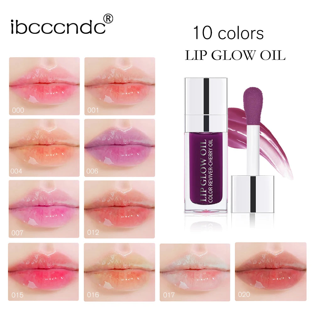 Lip Oil Plumping Gloss Crystal Jelly Moisturizing Tinted Lip Plumper - 4