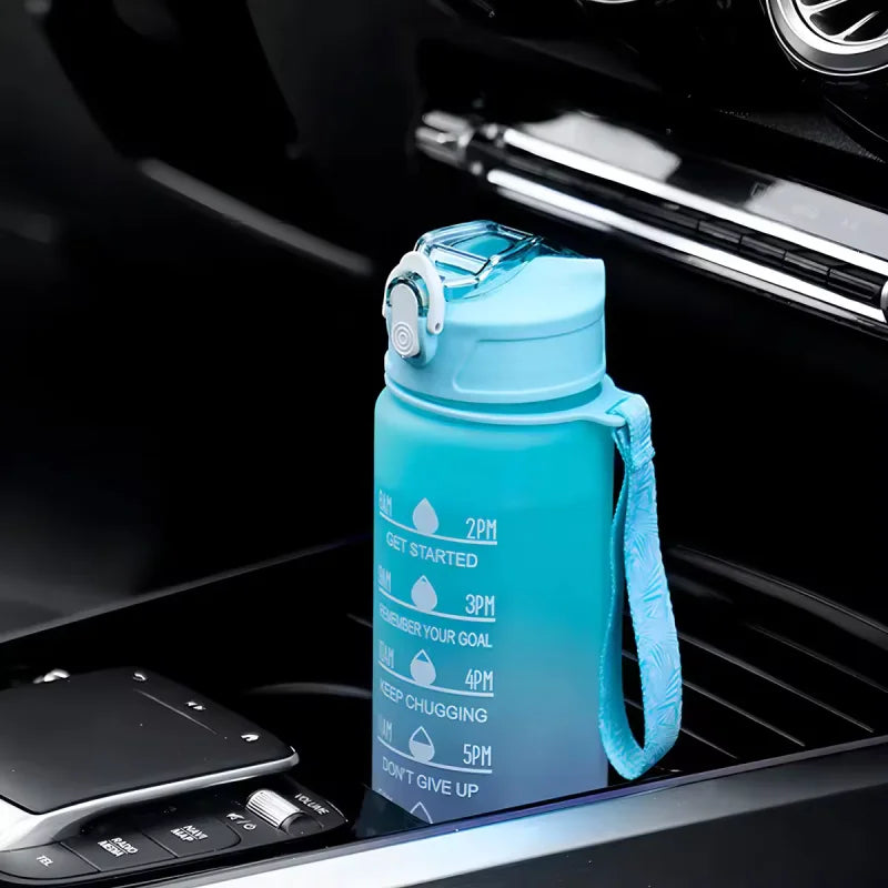 750ml Gradient Sports Water Bottle with Straw and Time Marker