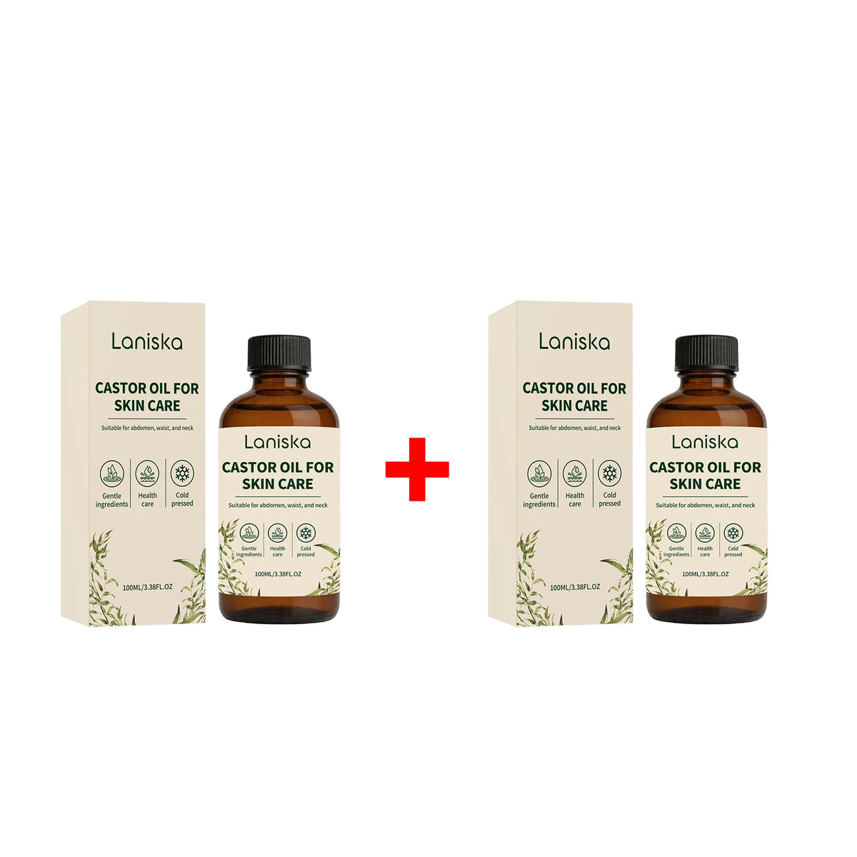 Laniska Cold Pressed Castor Oil for Skin Hydration and Body Massage Care