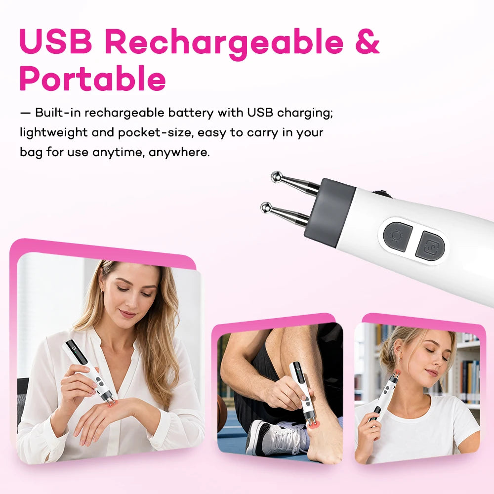 Multifunctional Electric Double Head Meridian Massage Pen - 10