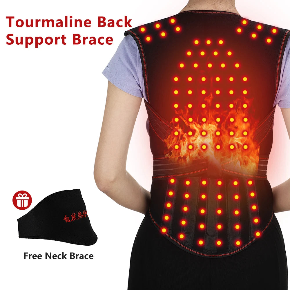 Tourmaline Magnetic Self Heating Back Waist Vest Brace - 17