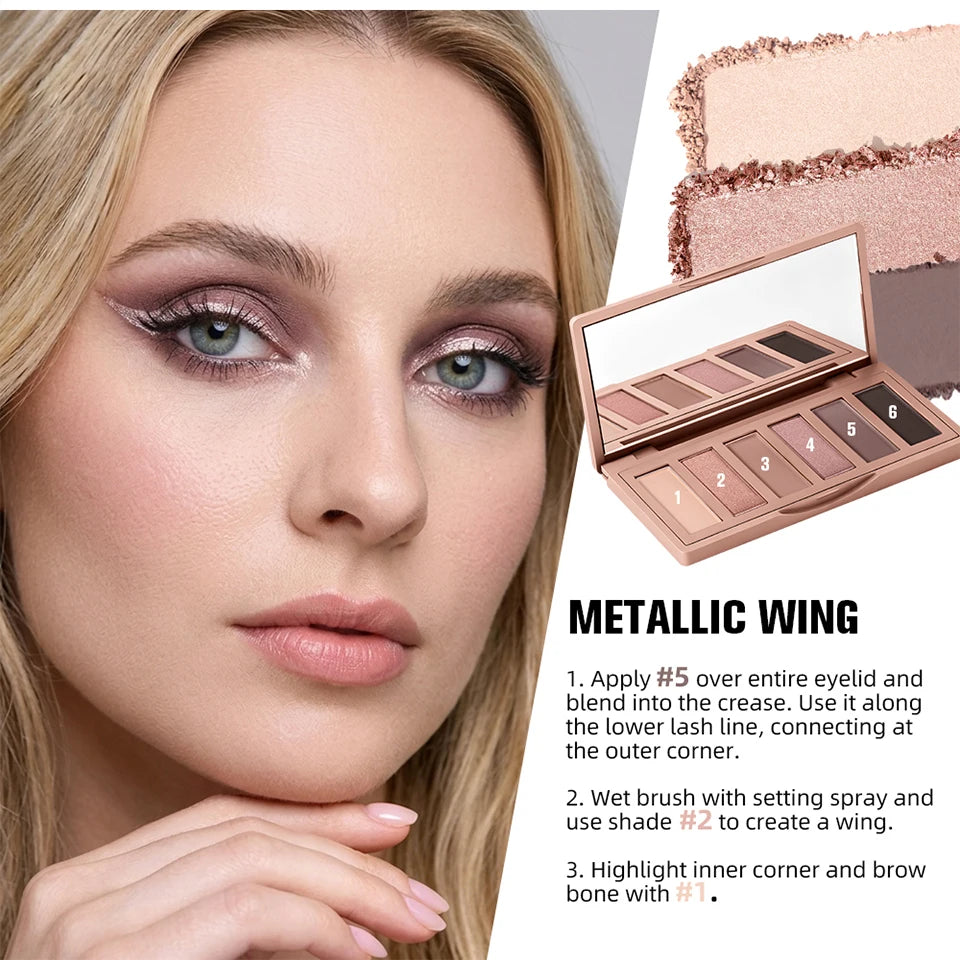 Eyeshadow Palette Long Lasting Neutral Matte Shimmer Eye Makeup - 12