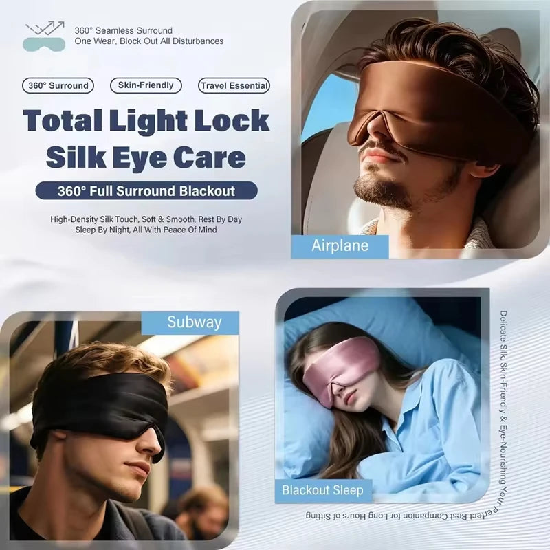 Silk Sleep Mask Pressureless Sleeping Mask Anti Wrinkle Eye Mask - 14