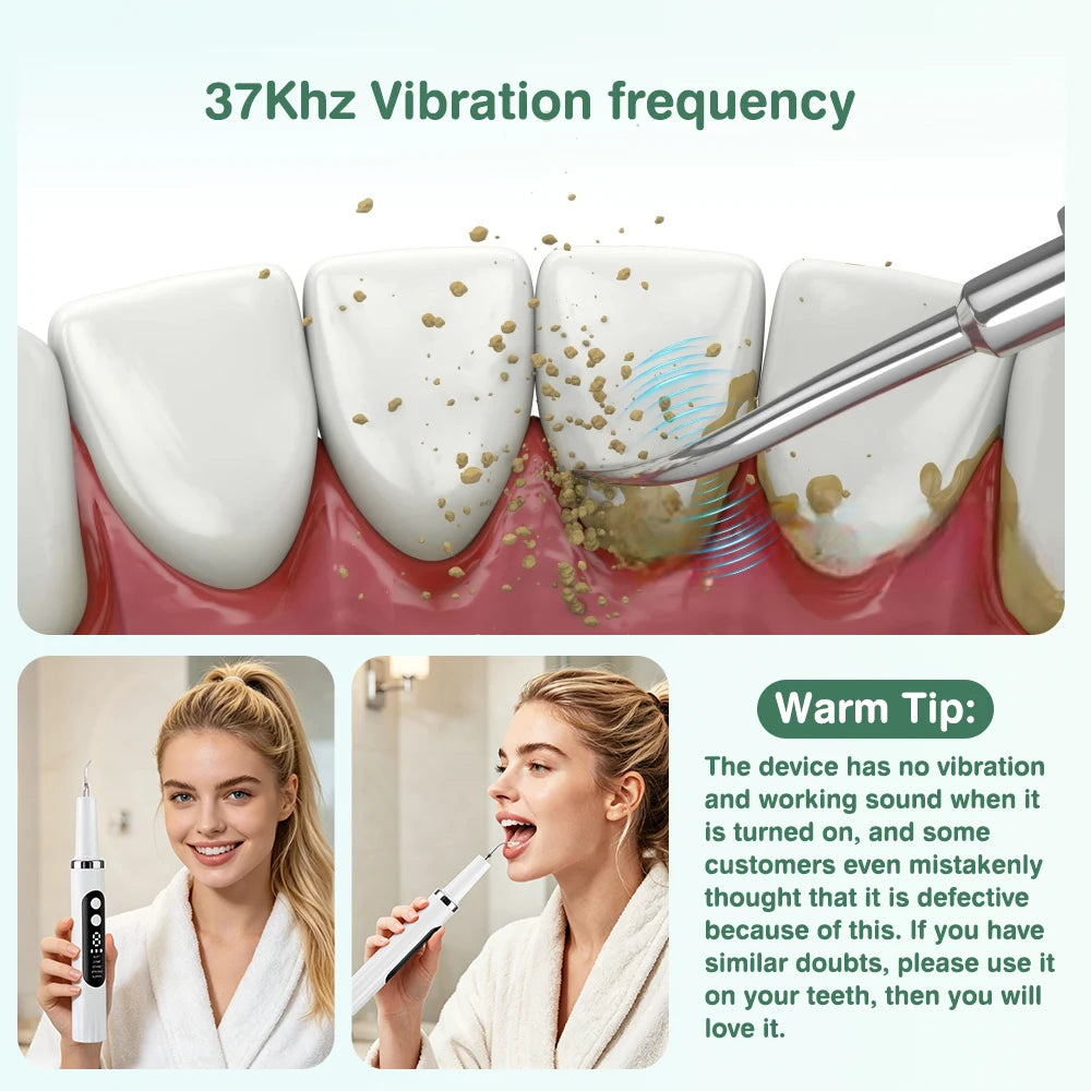 Ultrasonic Dental Scaler Teeth Tartar Remover Electric Cleaner - 9