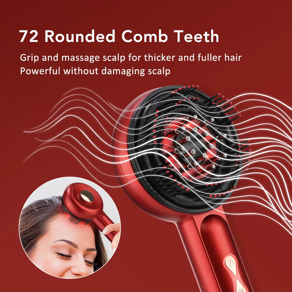 Electric Scalp Massager Hair Growth Oil Applicator Comb