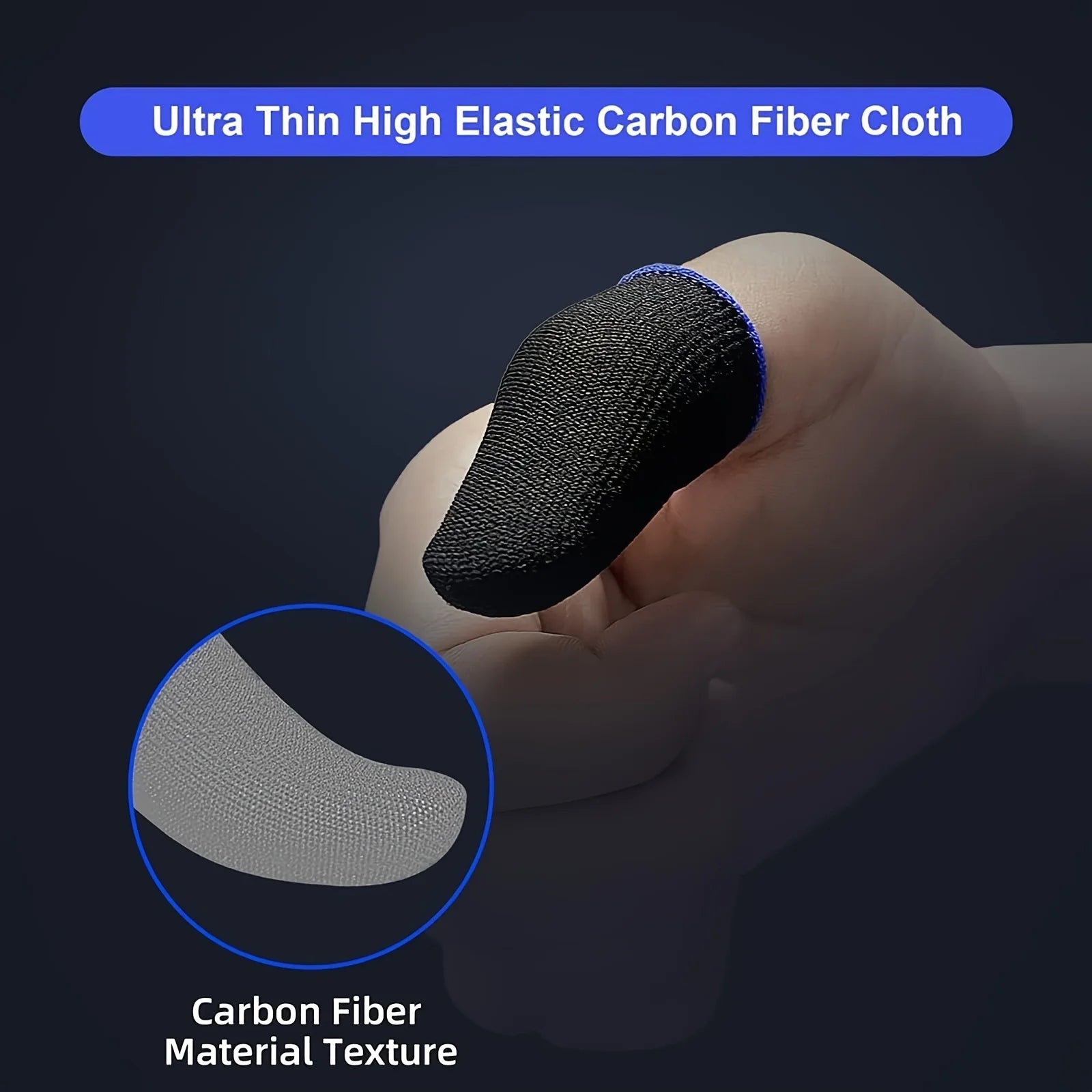 40pc Gaming Finger Sleeves Sweatproof Anti-Slip Touch Screen Controller - 8