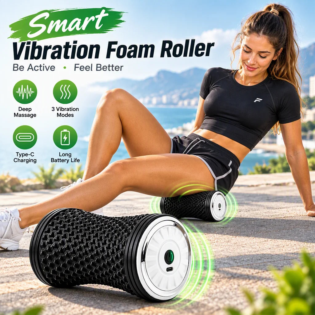 Electric Vibrating Massage Roller Muscle Recovery Tool - 1