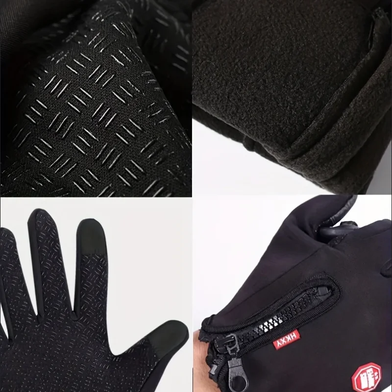Mens Waterproof Winter Gloves Touch Screen Thermal Ski Riding Gloves - 11