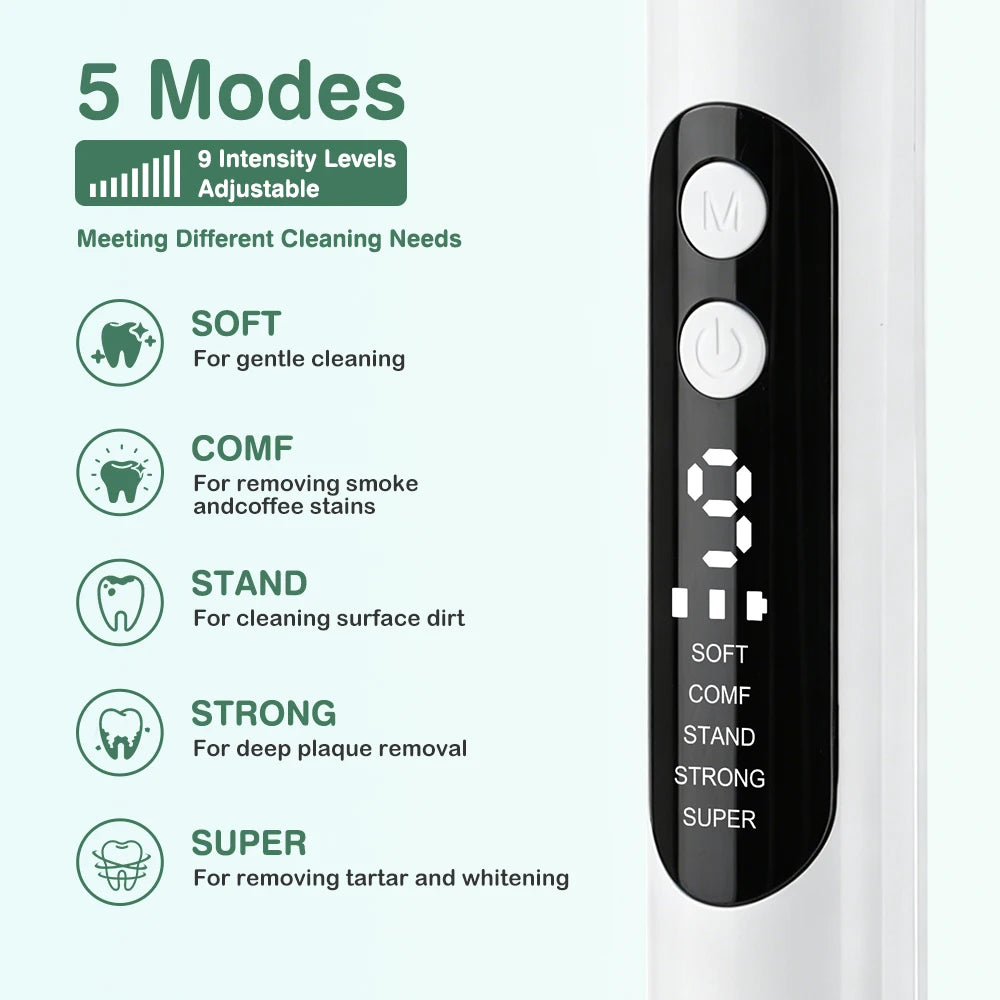 Ultrasonic Dental Scaler Teeth Tartar Remover Electric Cleaner