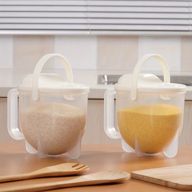 Rice Washer Bowl with Lid - Kitchen Colander and Strainer Basket