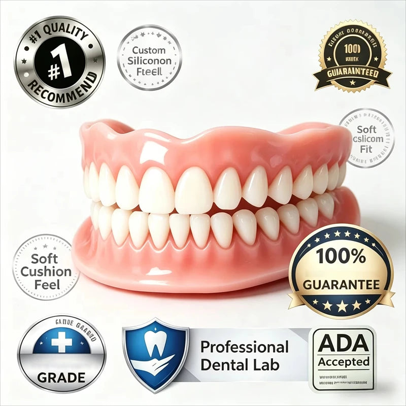 Adult Adjustable Dentures Full Mouth Fake Teeth Set