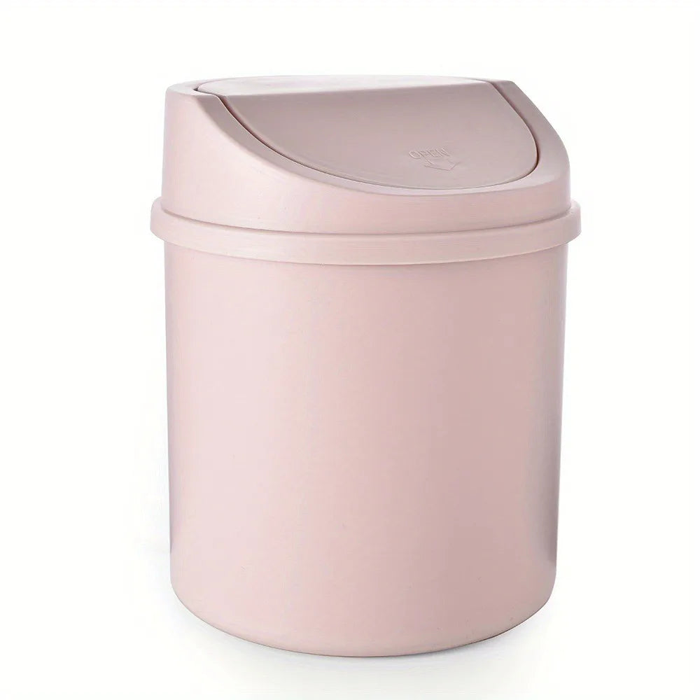 Mini Desktop Trash Can with Lid Small Waste Bin for Office and Home