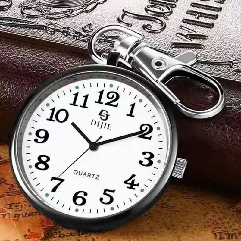 Portable Quartz Pocket Watch Keychain Hanging Nurse Fob Watch - 8